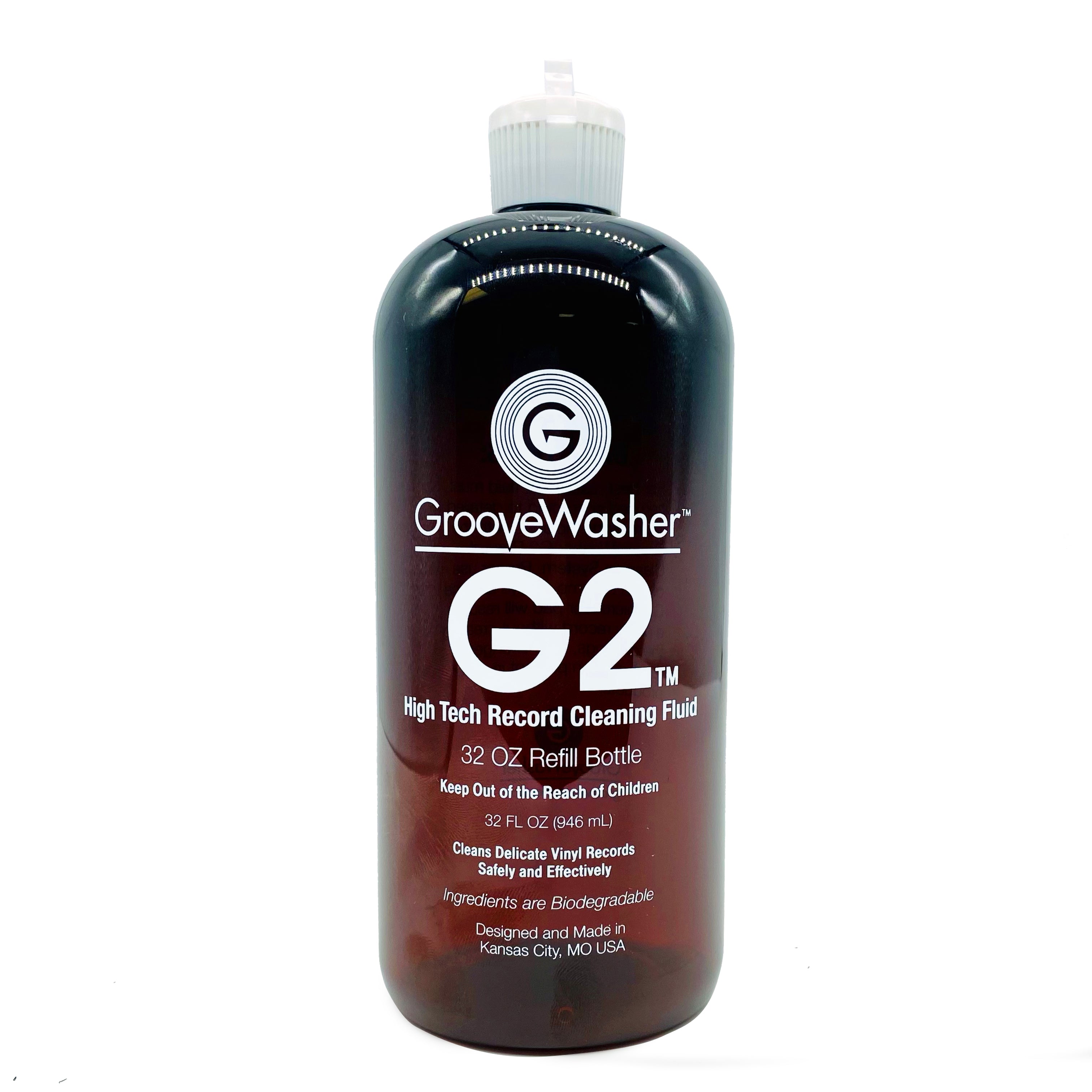 GrooveWasher G2 Record Cleaning Fluid - 32 oz Refill Bottle