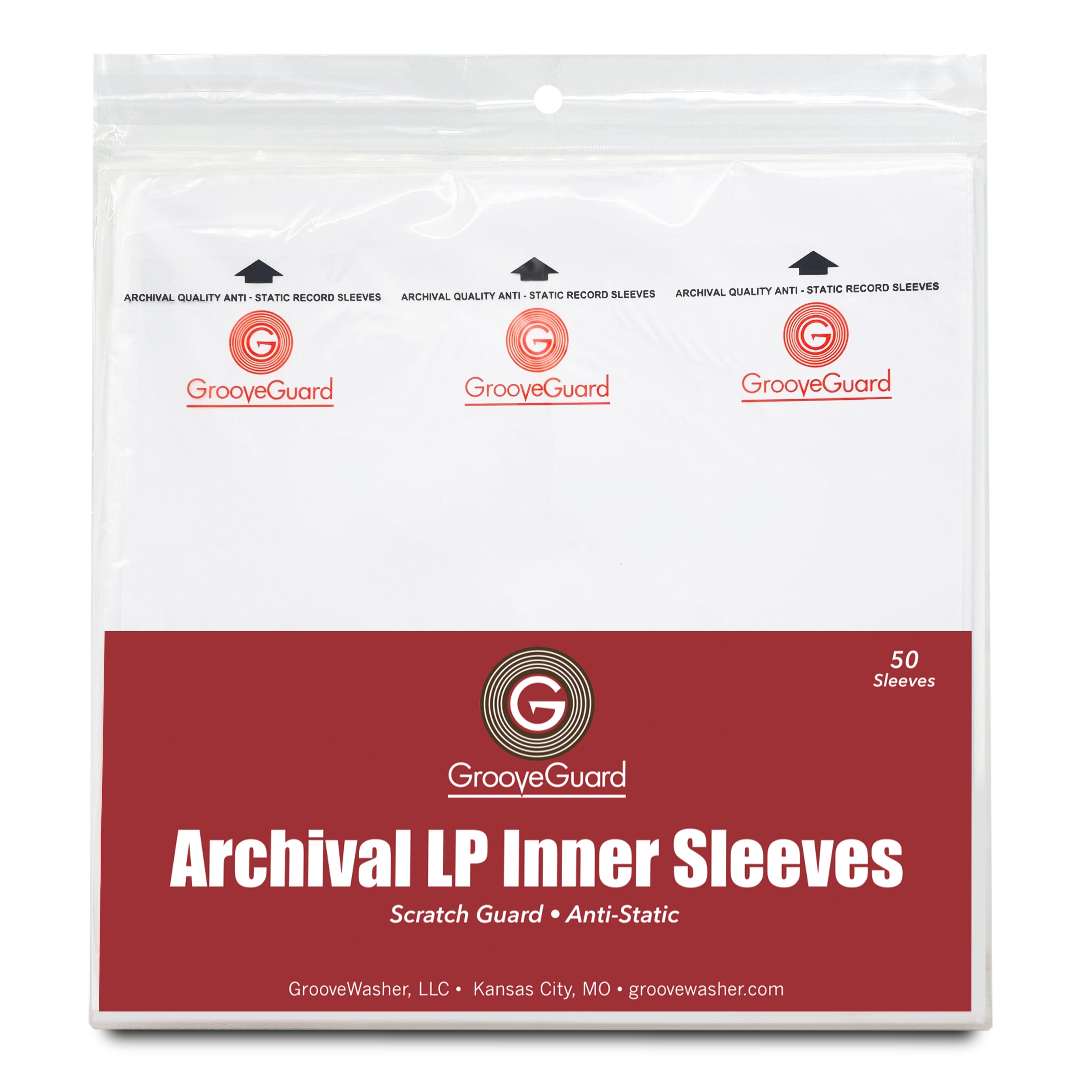 GrooveGuard: Archival LP Inner Sleeves (50) – GrooveWasher