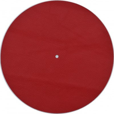 Leather Turntable Platter Mat - Red Split