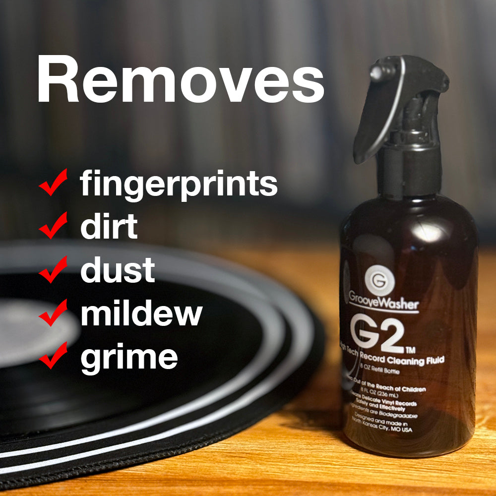 Gr2 Cleaner GrooveWasher G2 Record Cleaning Fluid - 8oz Refill Bottle