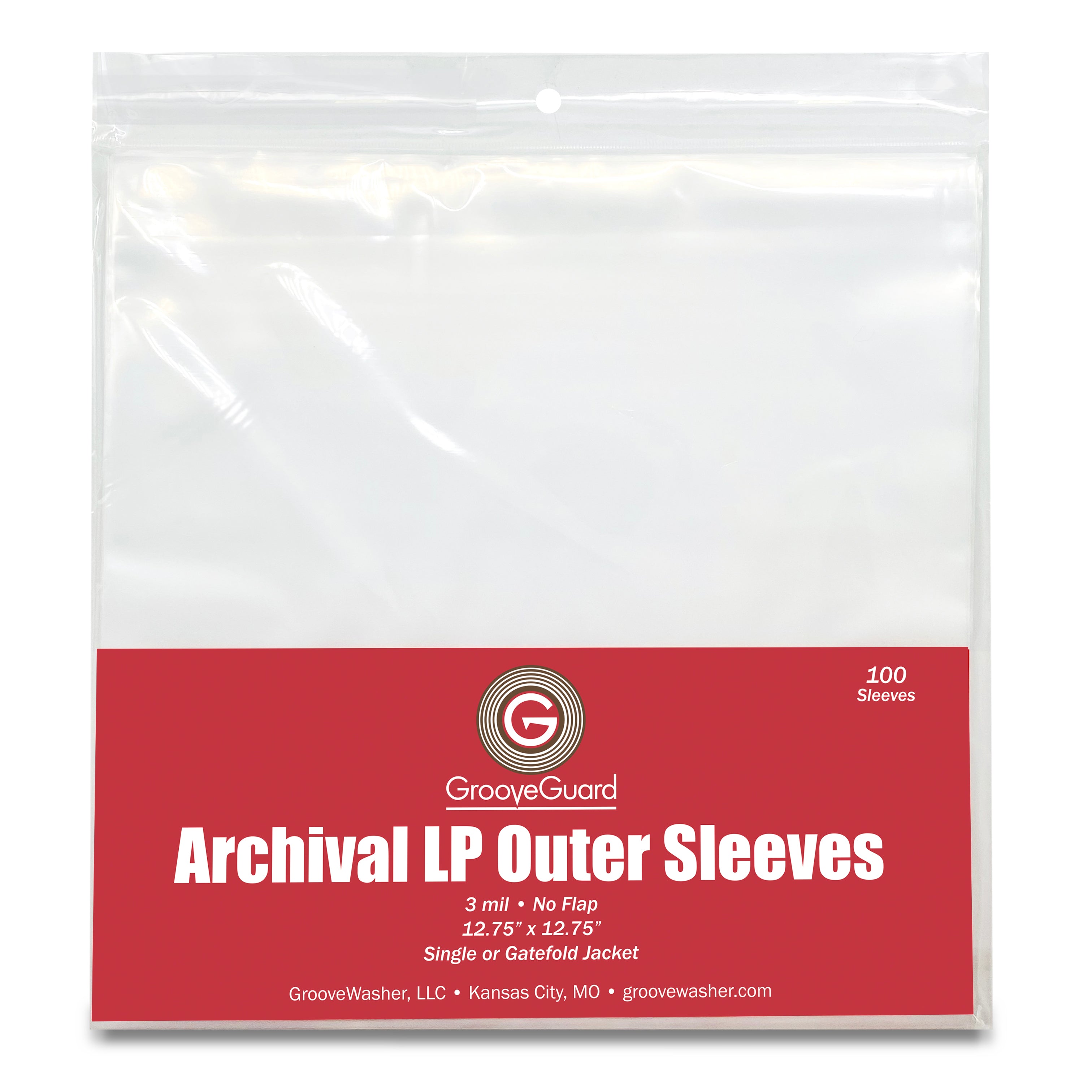GrooveGuard: Archival LP Outer Sleeves (100) – GrooveWasher