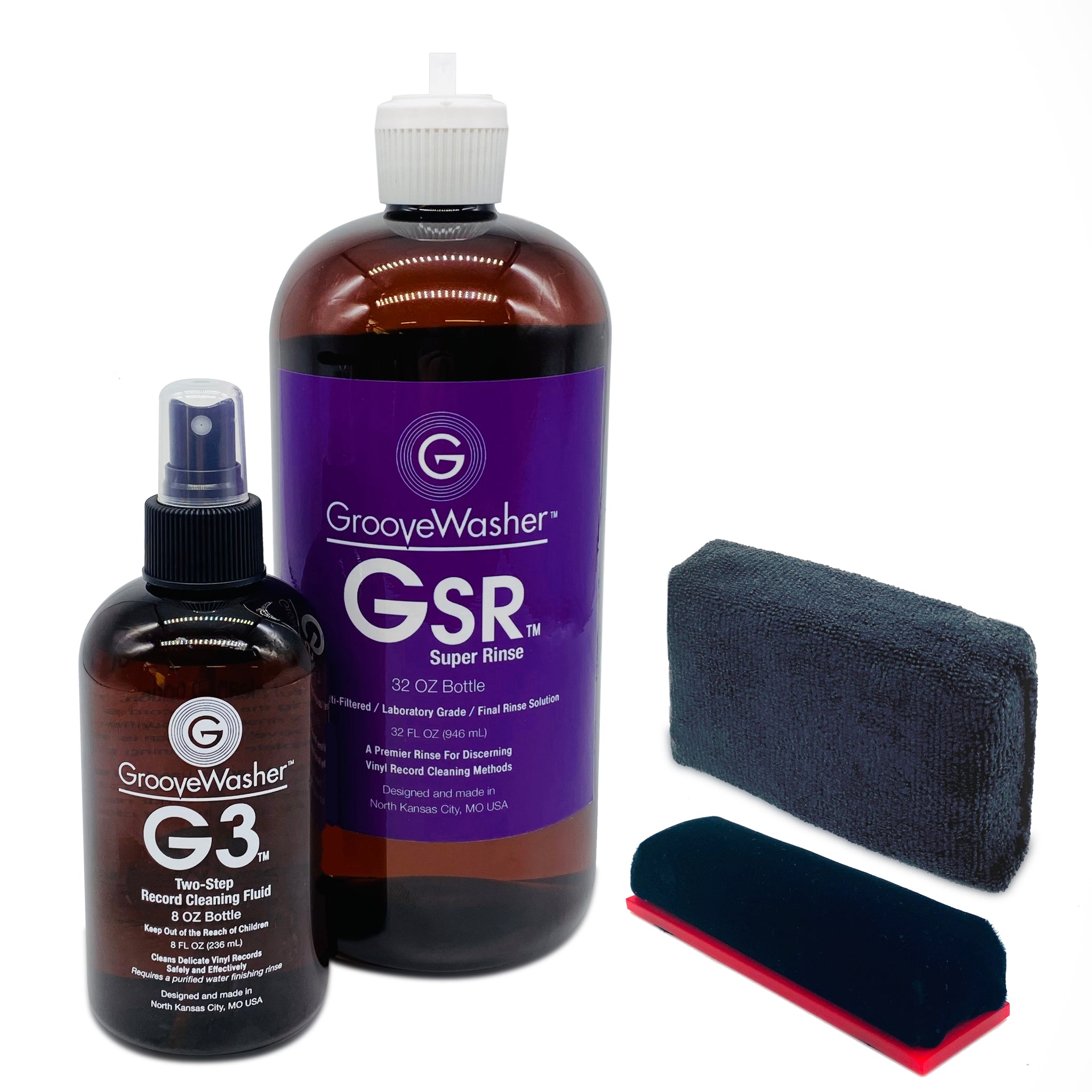 Gift Bundle | G3 Record Cleaning Fluid & GSR Rinse with Black Magic Pad